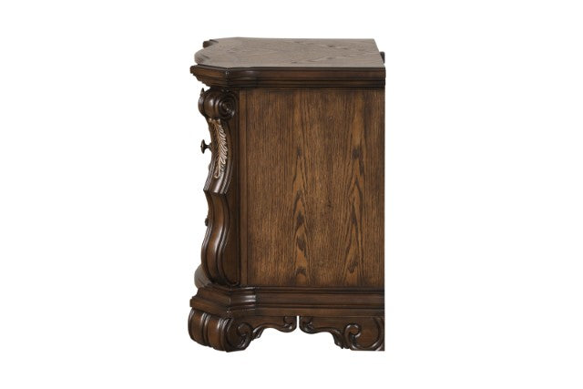 Furniture Of America Leovanni Nightstand FM70003DB-N Dark Brown Traditional - sofafair.com