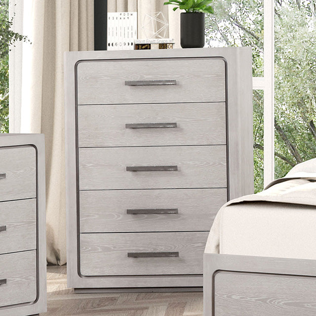 Furniture Of America Crowthorne Chest FM70100AK-C White Oak Contemporary - sofafair.com