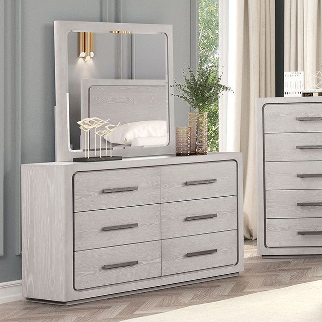 Furniture Of America Crowthorne Dresser FM70100AK-D White Oak Contemporary - sofafair.com