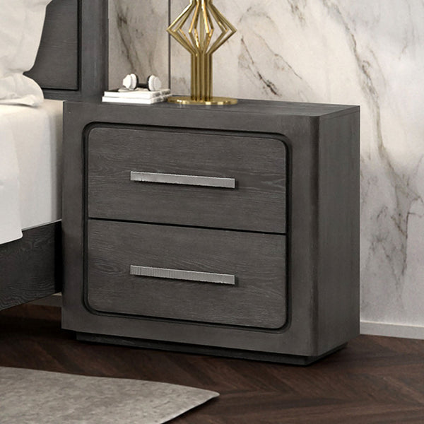 Furniture Of America Crowthorne Nightstand FM70100GY-N Warm Gray Contemporary - sofafair.com