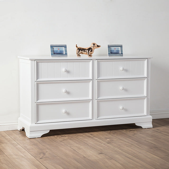 Furniture Of America Fanton Dresser FM7107WH-D White Transitional - sofafair.com