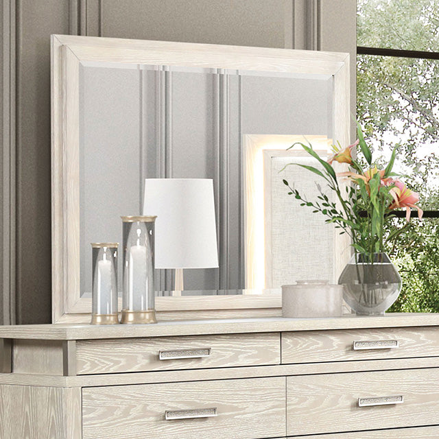 Furniture Of America Lafayette Mirror FM71501GY-M Weathered Gray Transitional - sofafair.com