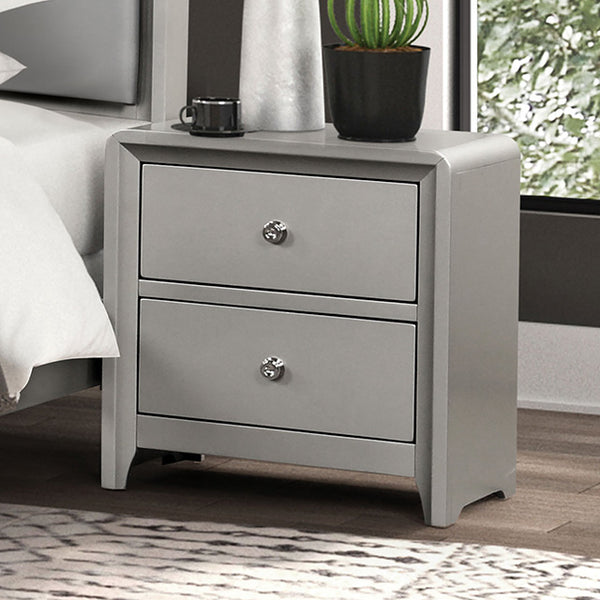 Furniture Of America Bryne Nightstand FM7170CPN-N Champagne Contemporary - sofafair.com