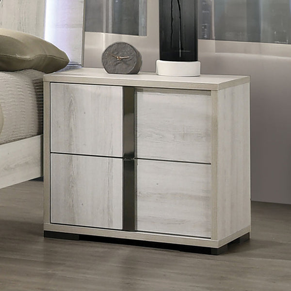 Furniture Of America Horten Night Stand FM7200WH-N White Wash Contemporary - sofafair.com