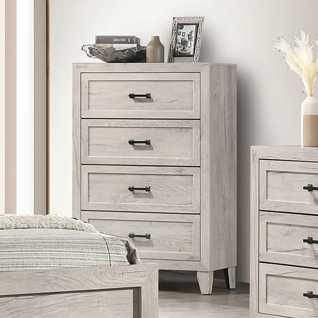 Furniture Of America Mysen Chest FM7202WH-C White Wash Contemporary - sofafair.com