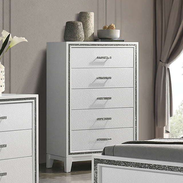 Furniture Of America Lucida Chest FM7203WH-C White Contemporary - sofafair.com