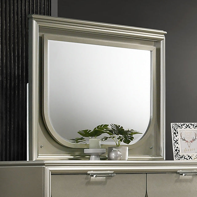 Furniture Of America Sheridan Mirror FM72080SV-M Silver Contemporary - sofafair.com