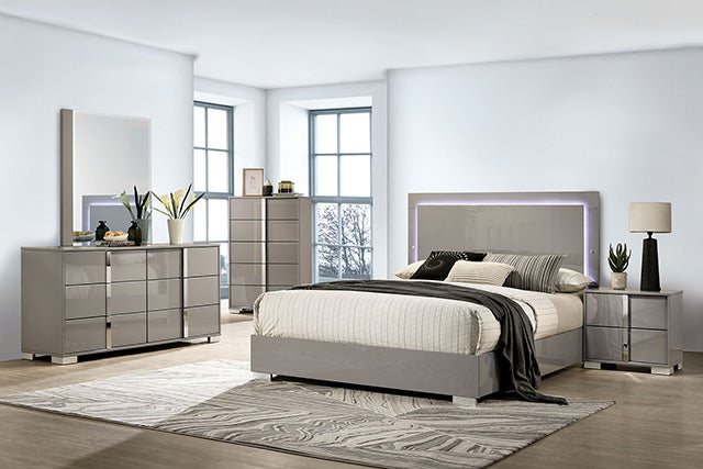 Furniture Of America Sinistra Mirror FM7211BG-M Beige Contemporary - sofafair.com