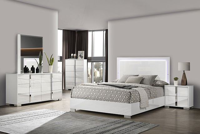 Furniture Of America Sinistra Dresser FM7211WH-D White Contemporary - sofafair.com