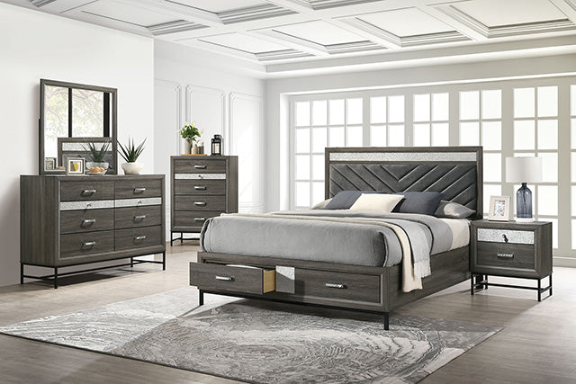 Furniture Of America Voleta Dresser FM7212GY-D Gray Contemporary - sofafair.com