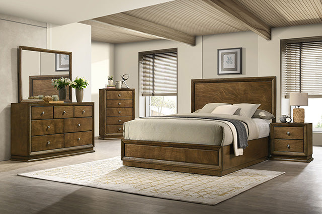 Furniture Of America Kirkham Mirror FM7213WN-M Walnut Transitional - sofafair.com