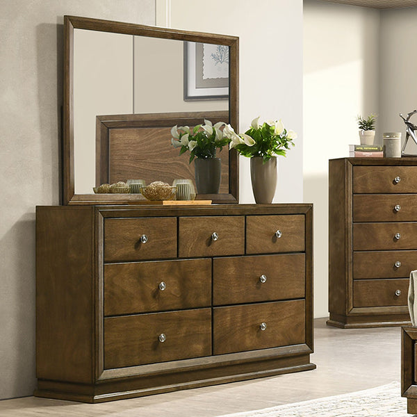 Furniture Of America Kirkham 7-Drawer Dresser FM7213WN-D Walnut Transitional - sofafair.com