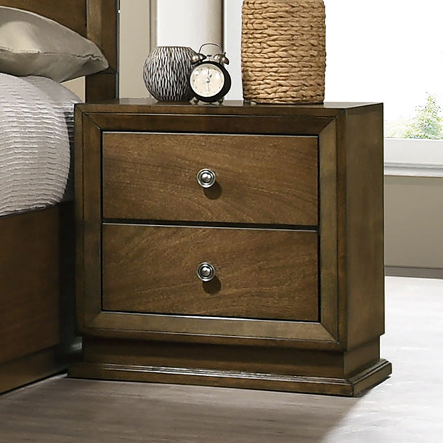 Furniture Of America Kirkham Nighstand FM7213WN-N Walnut Transitional - sofafair.com