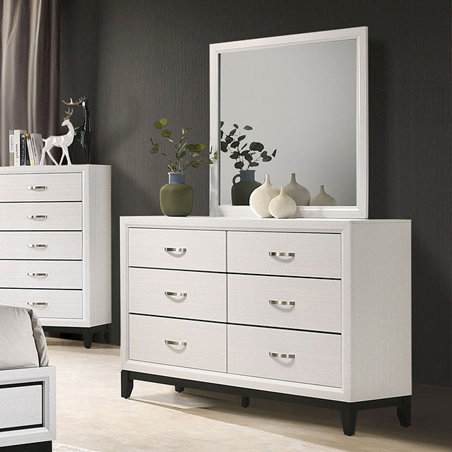 Furniture Of America Errico Dresser FM7215WH-D White Contemporary - sofafair.com