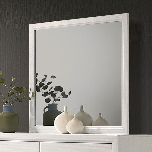 Furniture Of America Errico Mirror FM7215WH-M White Contemporary - sofafair.com