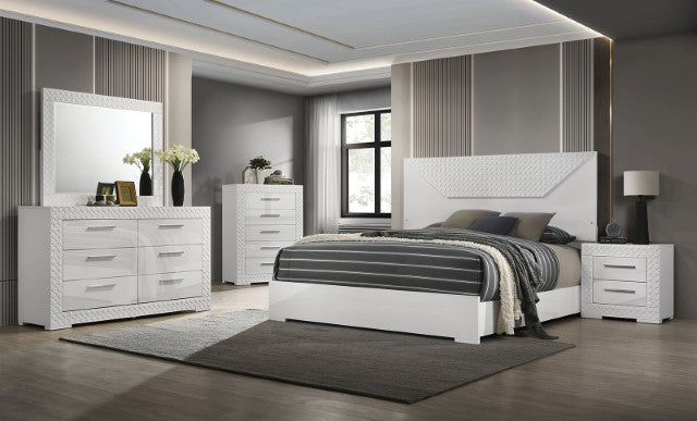 Furniture Of America Whitby Bed FM7216WH-CONF White Glam - sofafair.com