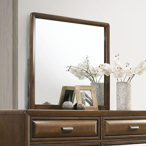 Furniture Of America Caerwys Mirror FM7231BR-M Brown Transitional - sofafair.com