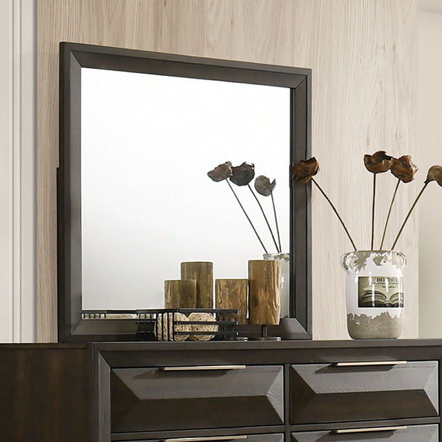 Furniture Of America Hexham Mirror w/ Support FM7232BR-M Espresso Transitional - sofafair.com