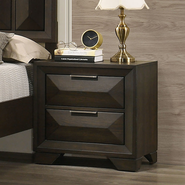 Furniture Of America Hexham Night Stand FM7232BR-N Espresso Transitional - sofafair.com