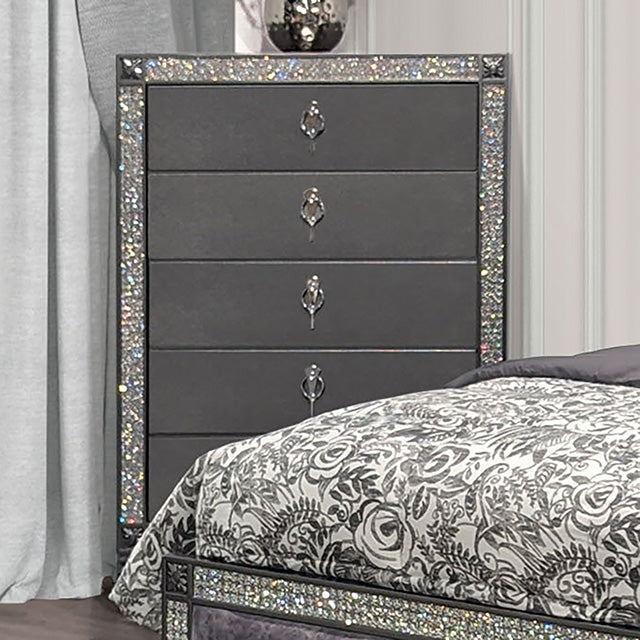 Furniture Of America Lyanne Chest FM7240GY-C Gray Glam - sofafair.com