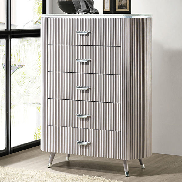 Furniture Of America Aldridge Chest FM7243GY-C Light Gray Contemporary - sofafair.com