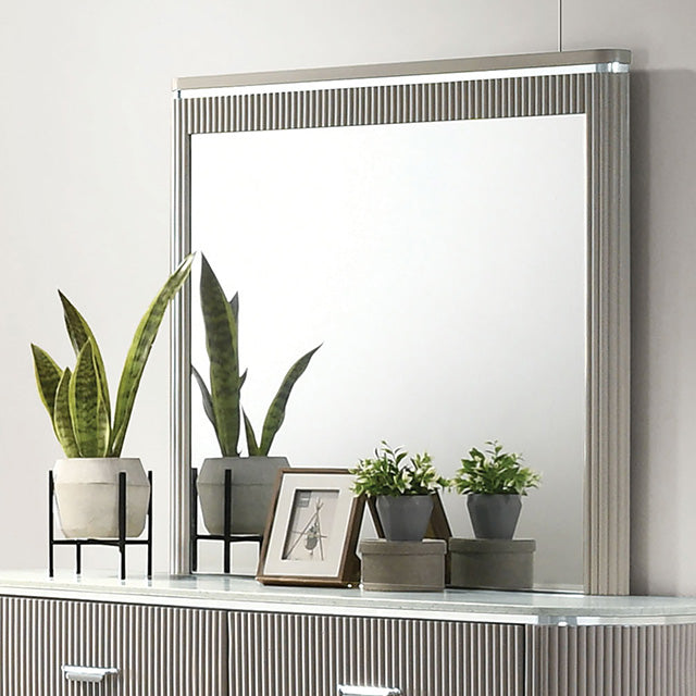 Furniture Of America Aldridge Mirror FM7243GY-M Light Gray Contemporary - sofafair.com