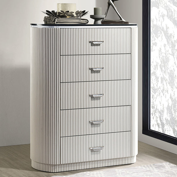 Furniture Of America Aldgate Chest FM7244GY-C Light Gray Contemporary - sofafair.com