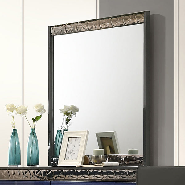 Furniture Of America Morcote Mirror FM7250BL-M Ash Gray/Indigo Blue Glam - sofafair.com