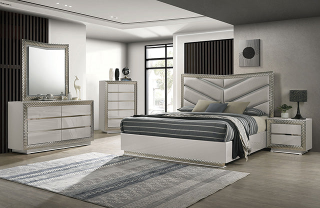 Furniture Of America Ventnor Bed FM7251GY-CONF Gray Glam - sofafair.com