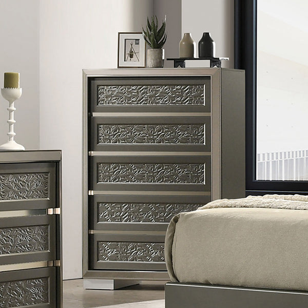 Furniture Of America Leyland Chest FM7252DG-C Dark Gray Contemporary - sofafair.com