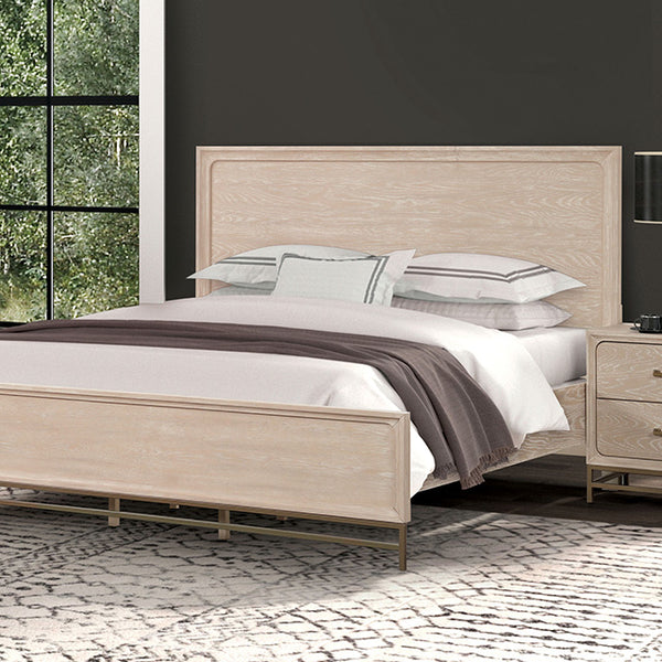 Furniture Of America Sandnes Bed FM7369AK-P-CONF Light Oak Transitional - sofafair.com