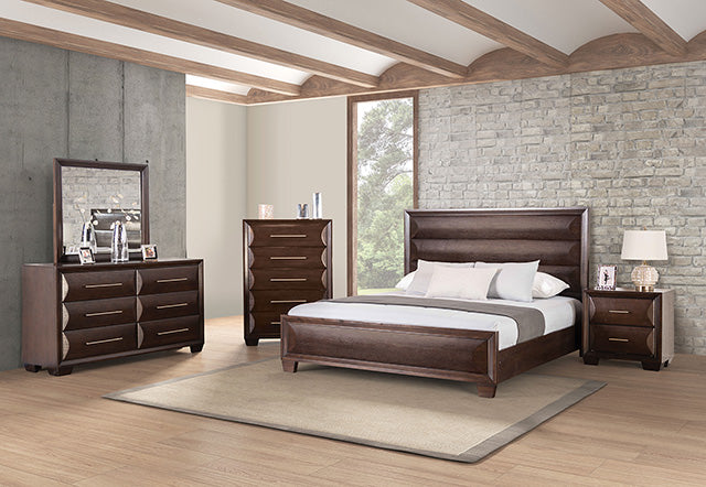 Furniture Of America Chemnitz Bed FM7399ES Espresso Transitional - sofafair.com