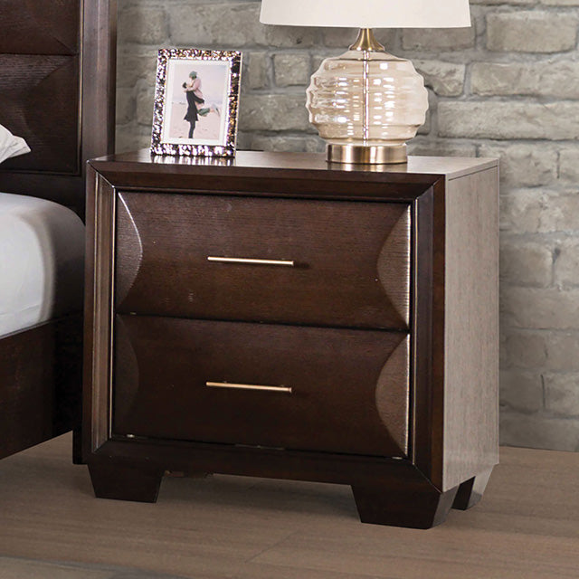 Furniture Of America Chemnitz Night Stand FM7399ES-N Espresso Transitional - sofafair.com