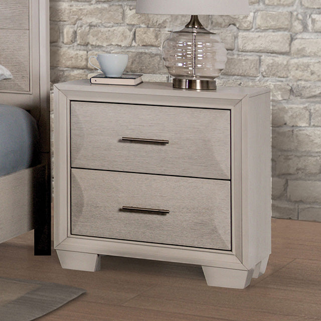 Furniture Of America Chemnitz Night Stand FM7399WH-N White Transitional - sofafair.com