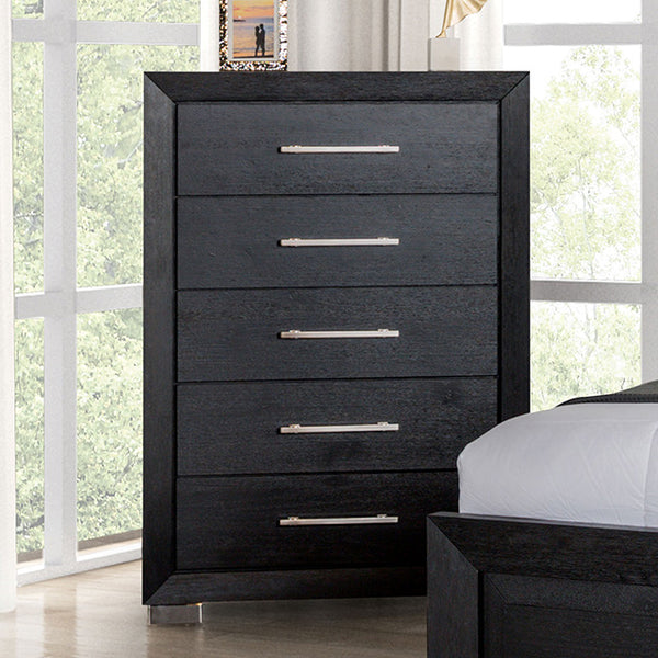 Furniture Of America Ashbourne Chest FM7415BK-C Black Contemporary - sofafair.com