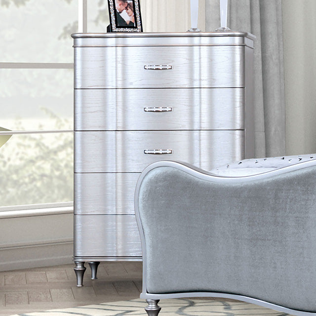 Furniture Of America Eleanora Chest FM7416SV-C Silver Glam - sofafair.com