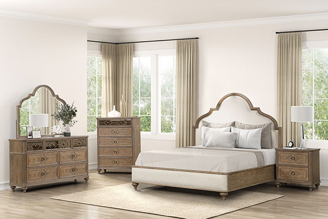 Furniture Of America Lyris Bed FM7417AK-CONF Rustic Oak Transitional - sofafair.com