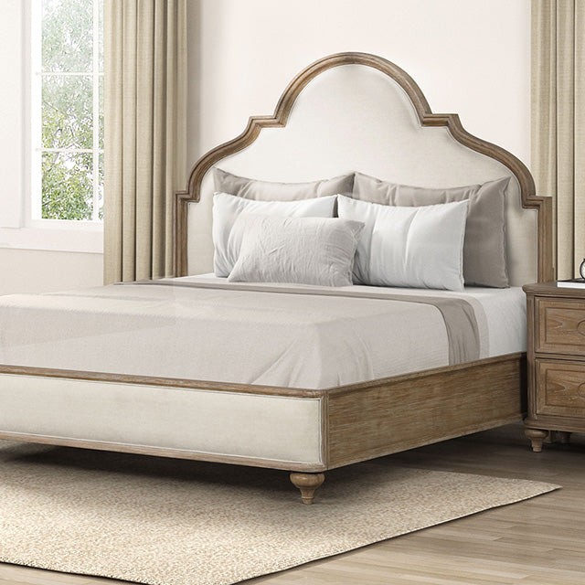 Furniture Of America Lyris Bed FM7417AK-CONF Rustic Oak Transitional - sofafair.com