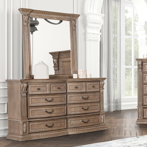 Furniture Of America Sevenoaks Dresser FM7418AK-D Weathered Oak Transitional - sofafair.com