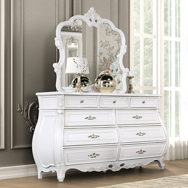 Furniture Of America Valentini Dresser FM7419WH-D White Traditional - sofafair.com