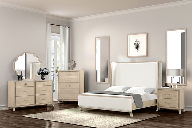 Furniture Of America Candra Mirror FM7424AK-M Natural Oak Transitional - sofafair.com