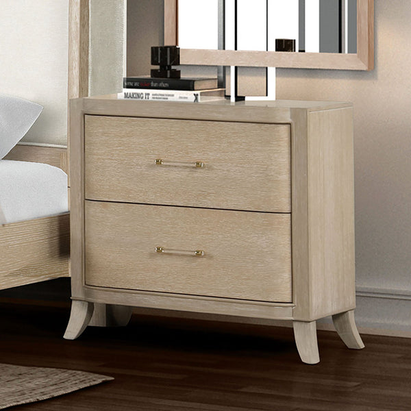 Furniture Of America Candra Nightstand FM7424AK-N Natural Oak Transitional - sofafair.com