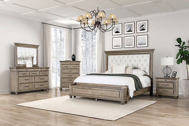 Furniture Of America Philomath Bed FM7430BR Aged Oak Transitional - sofafair.com