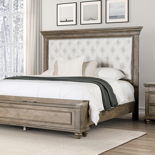 Furniture Of America Philomath Bed FM7430BR Aged Oak Transitional - sofafair.com