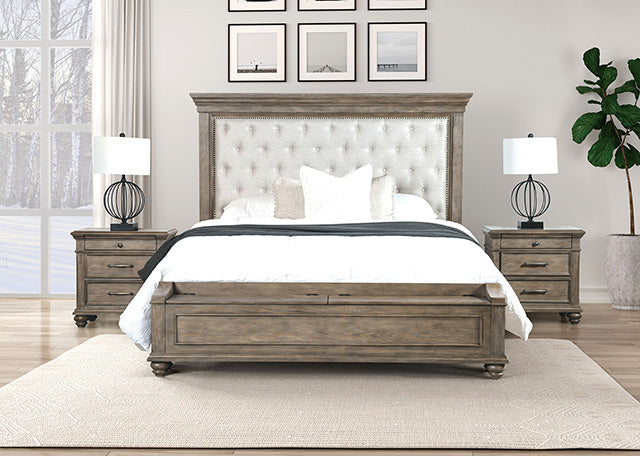 Furniture Of America Philomath Bed FM7430BR Aged Oak Transitional - sofafair.com