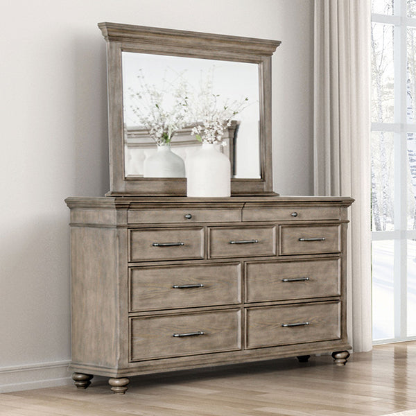 Furniture Of America Philomath Dresser FM7430BR-D Aged Oak Transitional - sofafair.com