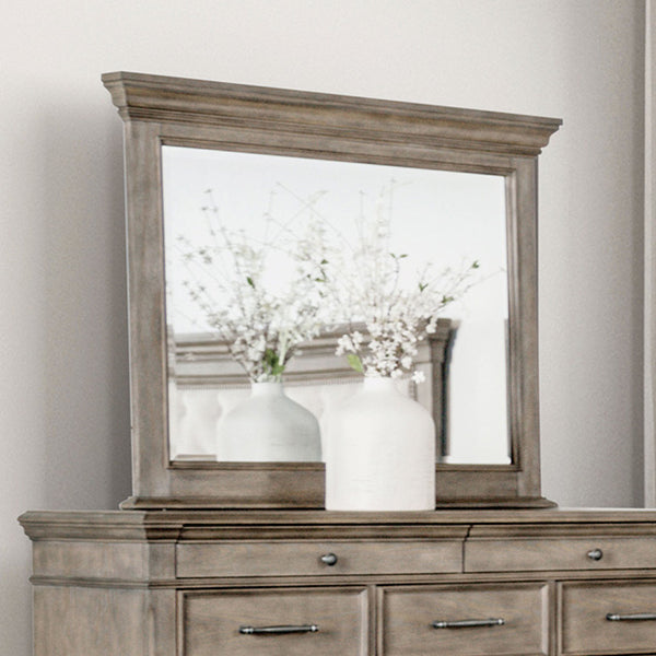 Furniture Of America Philomath Mirror FM7430BR-M Aged Oak Transitional - sofafair.com