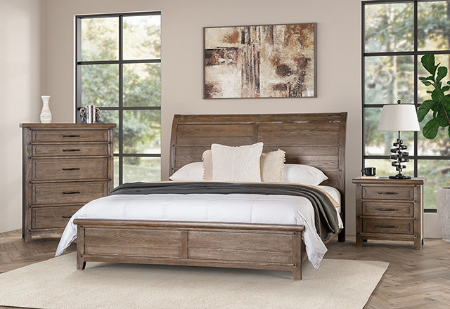 Furniture Of America Merthyr Bed FM7431BR Brown Transitional - sofafair.com