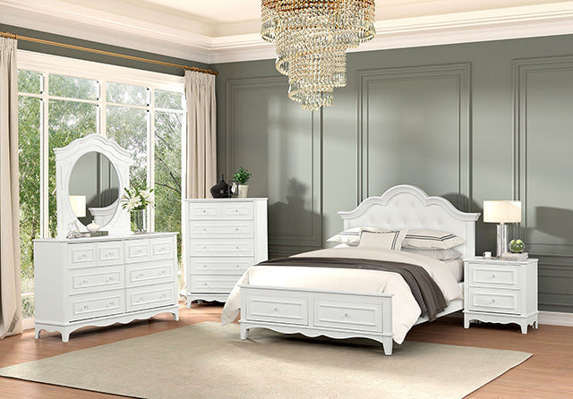 Furniture Of America Naucalpan Bed FM7456WH-CONF White Traditional - sofafair.com