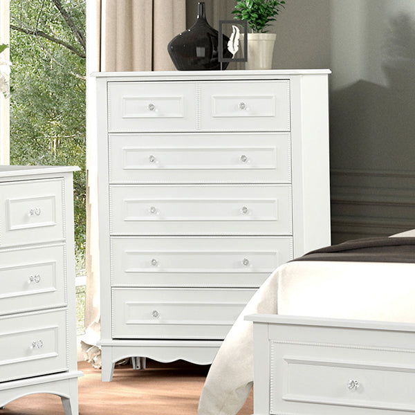 Furniture Of America Naucalpan Chest FM7456WH-C White Traditional - sofafair.com